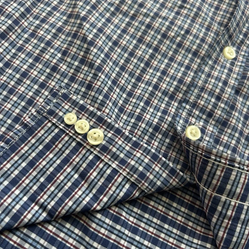 Ralph Lauren Shirt Youth Large Blue Embroidered PonyCasual Button‎ Up Blue Plaid